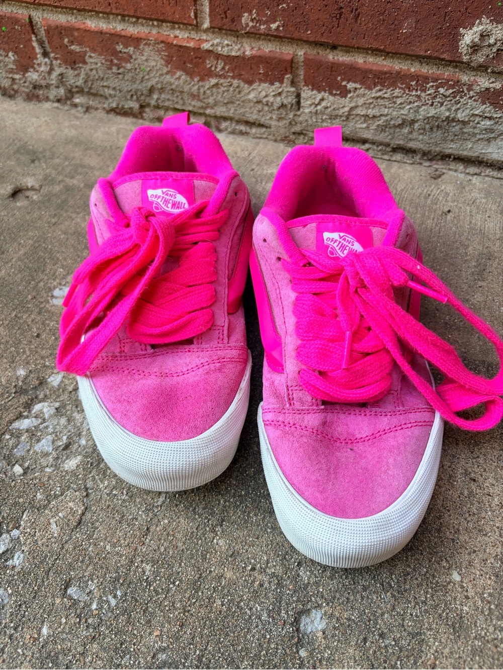 Vans Hot Pink Suede Low-Top Sneakers